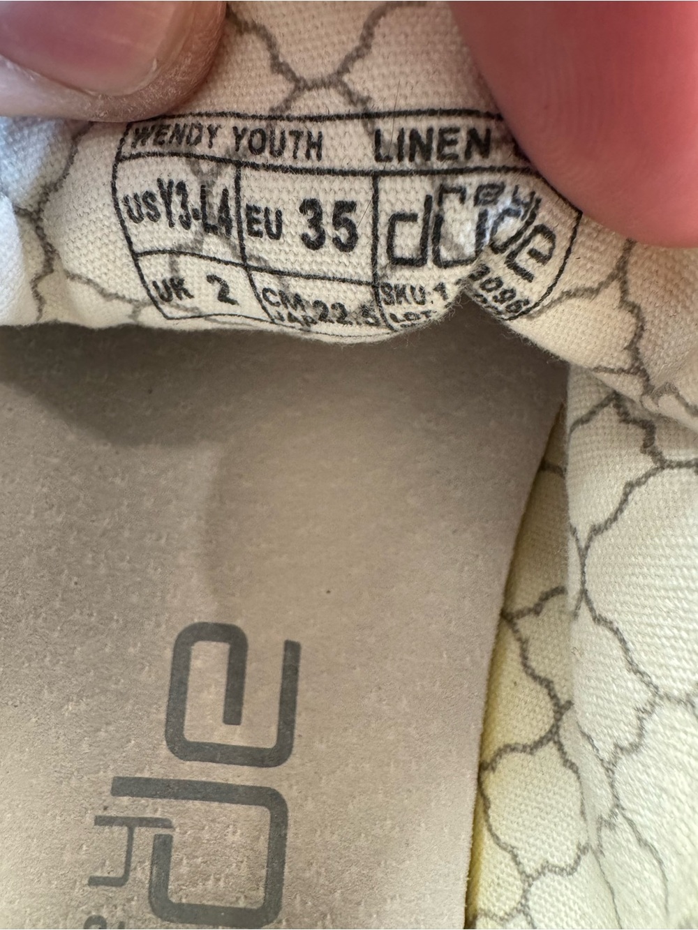 Hey Dude Wally Youth Blend Linen Shoes Stone Gray Casual Slip On Kids Size 4 - Picture 7 of 7